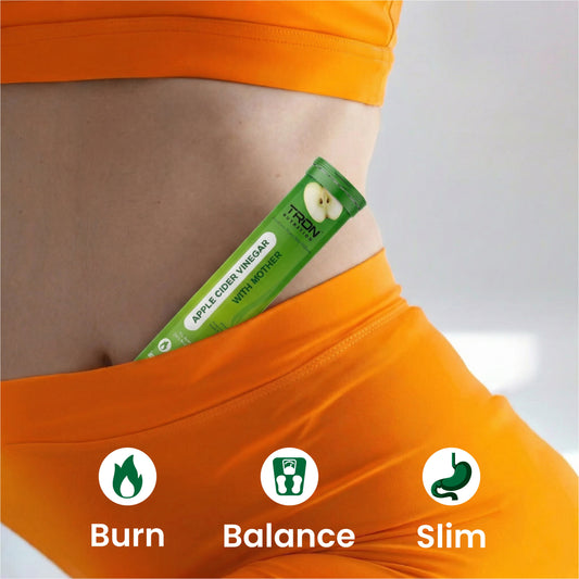 Tron ACV Effervescent with Mother | Gut Detox | Metabolism Support | Zero Sugar | Green Apple