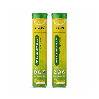 Tron ACV Effervescent | Weight Management | Gut Detox | Metabolism Support | Zero Sugar | Green Apple